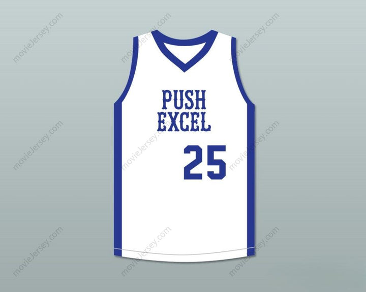 CUSTOM ANY Name Number DOC RIVERS 25 PUSH EXCEL PRO BASKETBALL CLASSIC WHITE BASKETBALL JERSEY 1985 CHARITY EVENT Top Stitched S-6XL