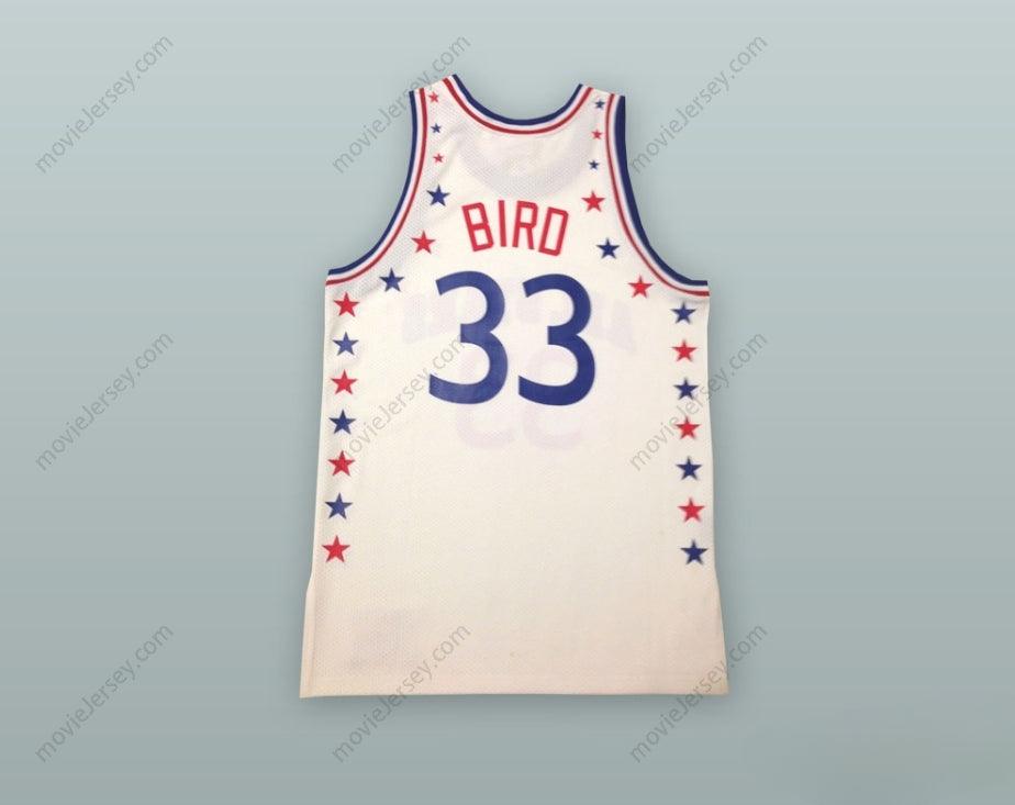 CUSTOM ANY Name Number LARRY BIRD 33 ALL STARS WHITE BASKETBALL JERSEY Top Stitched S-6XL