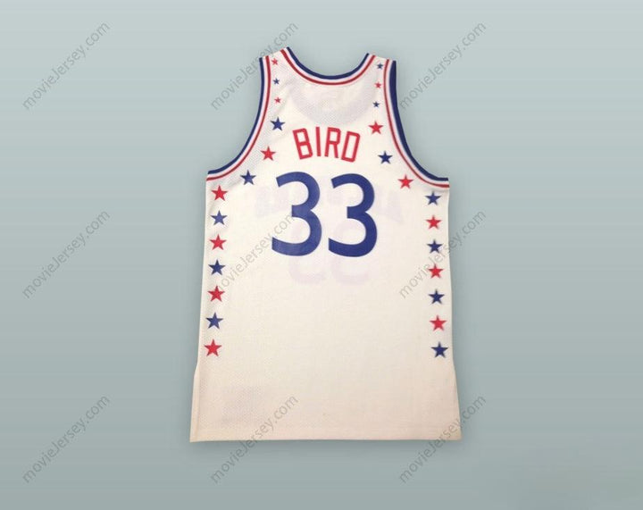 CUSTOM ANY Name Number LARRY BIRD 33 ALL STARS WHITE BASKETBALL JERSEY Top Stitched S-6XL