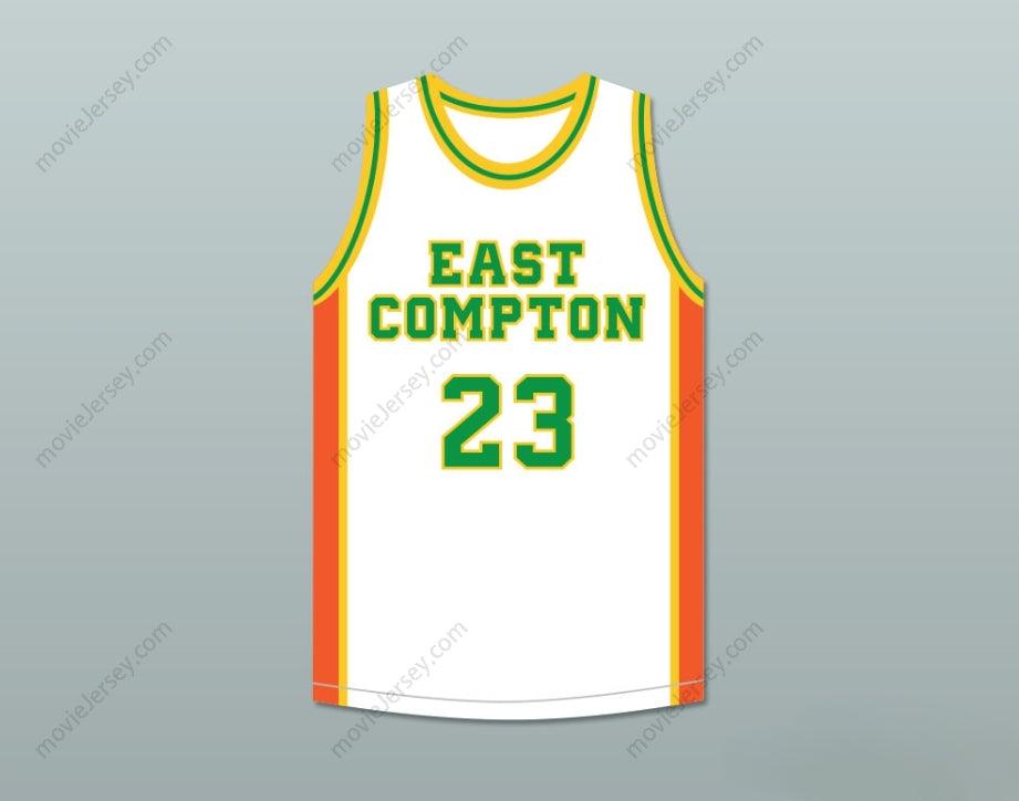 CUSTOM ANY Name Number EAST COMPTON CLOVERS WHITE BASKETBALL JERSEY Top Stitched S-6XL