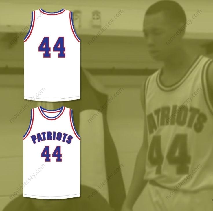 CUSTOM ANY Name Number REGGIE REYNOLDS 44 WILL FOSTER HIGH SCHOOL PATRIOTS WHITE BASKETBALL JERSEY THE RED SNEAKERS 1 Top Stitched S-6XL