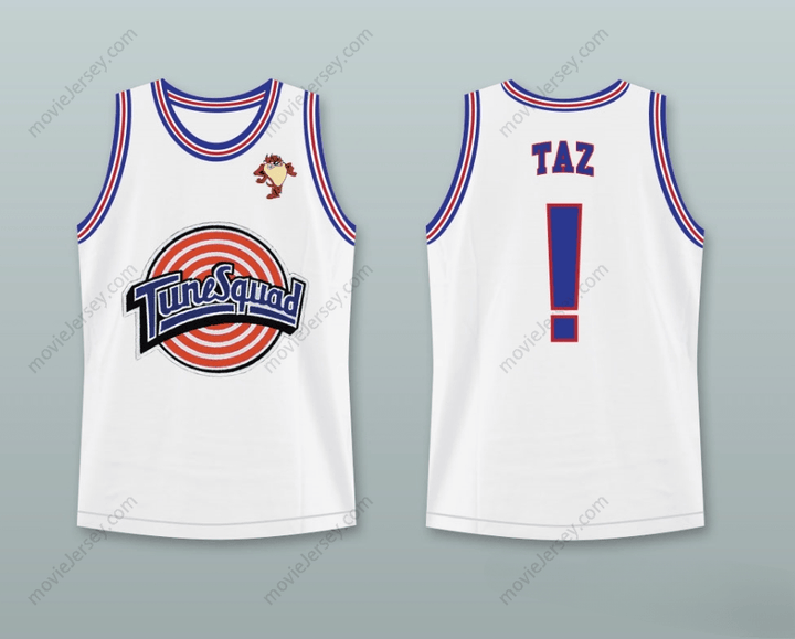 CUSTOM ANY Name Number SPACE JAM TUNE SQUAD TAZ! BASKETBALL JERSEY WITH TAZ PATCH Top Stitched S-6XL