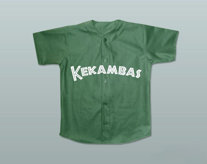Custom Any Name Number KOFI EVANS 8 KEKAMBAS BASEBALL JERSEY HARDBALL DARK GREEN Top Stitched S-6XL