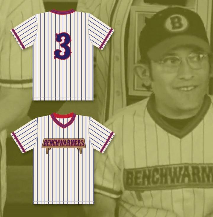 Custom Any Name Number JOE GNOFFO MARCUS ELLWOOD 3 BENCHWARMERS PINSTRIPED BASEBALL JERSEY Top Stitched S-6XL