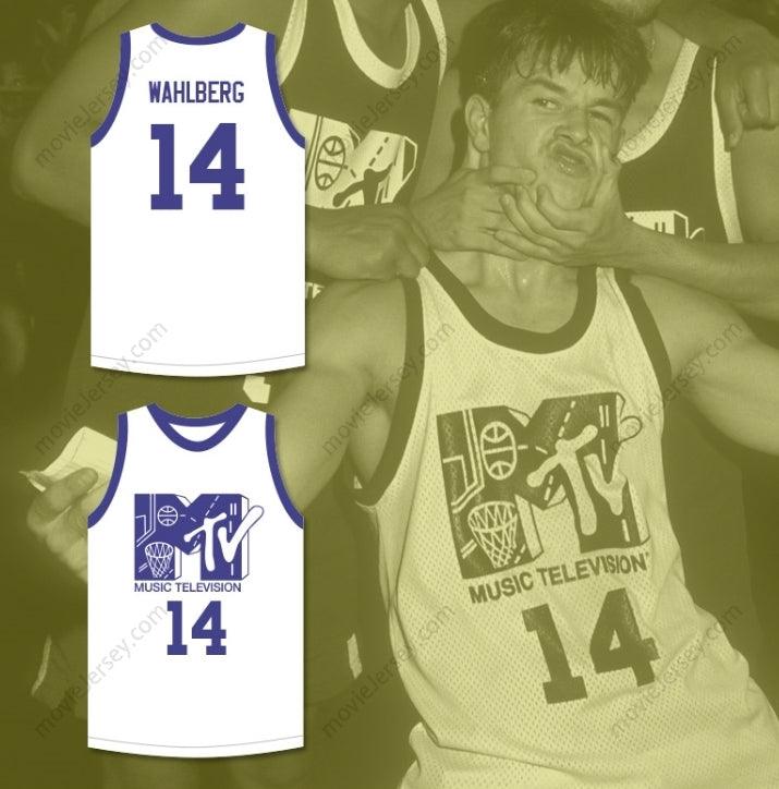 CUSTOM ANY Name Number MARK WAHLBERG 14 BASKETBALL JERSEY FIRST ANNUAL ROCK N' JOCK B-BALL JAM 1991 Top Stitched S-6XL