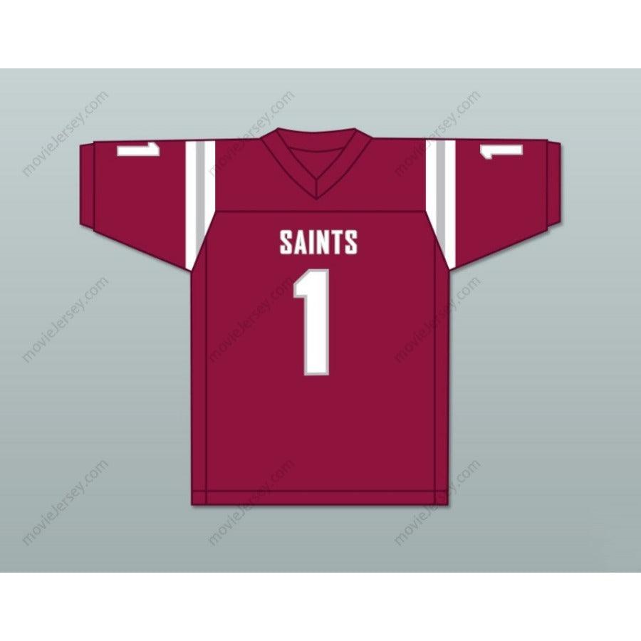 CUSTOM ANY Name MAROON JOHN METCHIE III 1 ST. JAMES SCHOOL SAINTS Football Jersey Top Stitched S-6XL