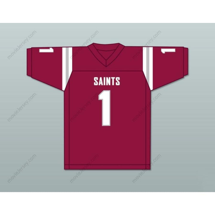 CUSTOM ANY Name MAROON JOHN METCHIE III 1 ST. JAMES SCHOOL SAINTS Football Jersey Top Stitched S-6XL