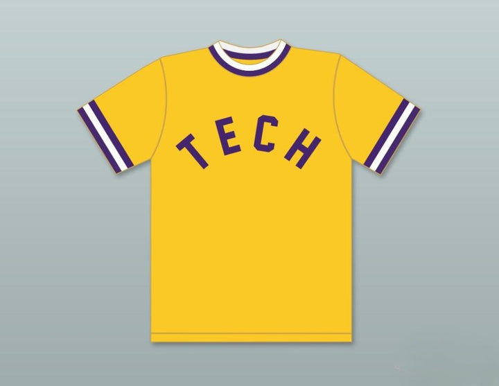 Custom Any Name Number RICKY HENDERSON 24  TECHNICAL HIGH SCHOOL BULLDOGS YELLOW BASEBALL JERSEY 1 Top Stitched S-6XL