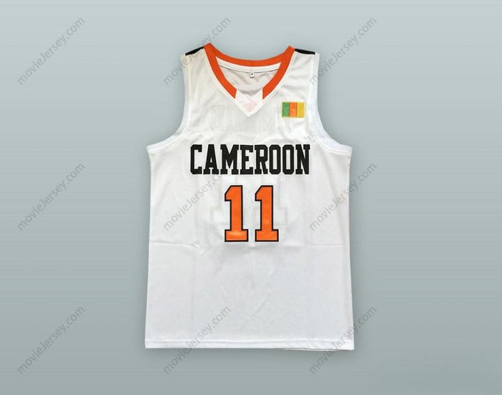 CUSTOM ANY Name Number JOEL EMBIID 11 CAMEROON WHITE BASKETBALL JERSEY Top Stitched S-6XL