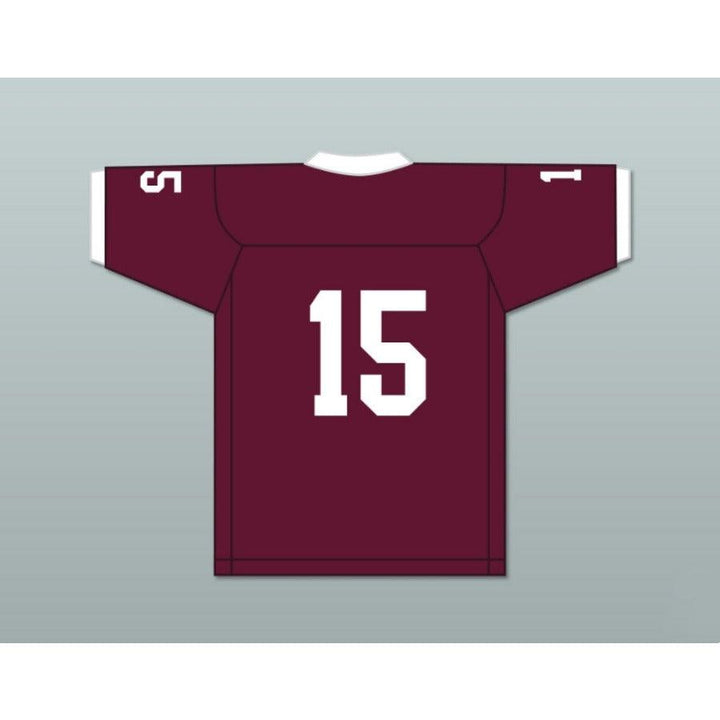 CUSTOM ANY Name Number WHITE PLAYER 15 BRISTOL CENTRAL RAMS MAROON Football Jersey Top Stitched S-6XL