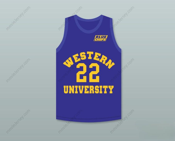 CUSTOM ANY Name Number ANFERNEE HARDAWAY BUTCH MCRAE 22   BLUE BASKETBALL JERSEY WITH BLUE CHIPS PATCH Top Stitched S-6XL