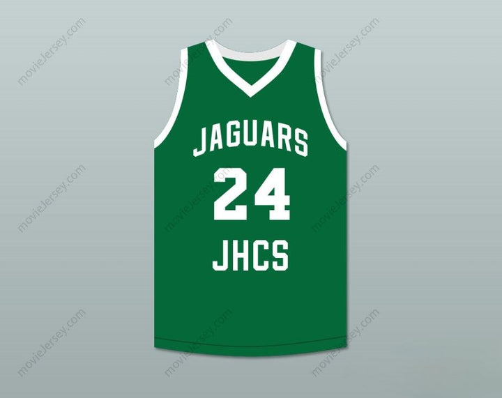 CUSTOM ANY Name Number TACKO FALL 24 JAMIE'S HOUSE CHARTER SCHOOL JAGUARS GREEN BASKETBALL JERSEY Top Stitched S-6XL