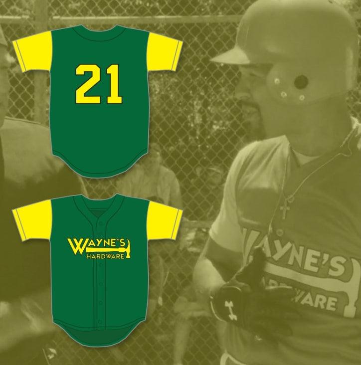 Custom Any Name Number AMAURY NOLASCO CARLOS 21 WAYNE'S HARDWARE BASEBALL JERSEY Top Stitched S-6XL