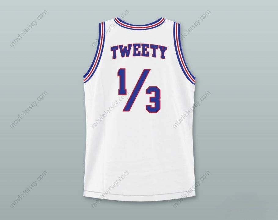 CUSTOM ANY Name Number TWEETY BIRD 1/3 TUNE SQUAD BASKETBALL JERSEY WITH SPACE JAM PATCH Top Stitched S-6XL
