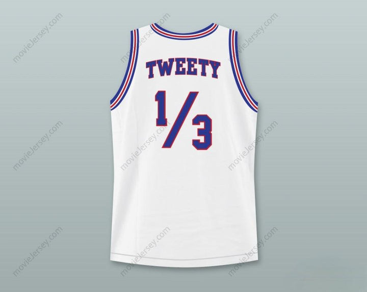 CUSTOM ANY Name Number TWEETY BIRD 1/3 TUNE SQUAD BASKETBALL JERSEY WITH SPACE JAM PATCH Top Stitched S-6XL