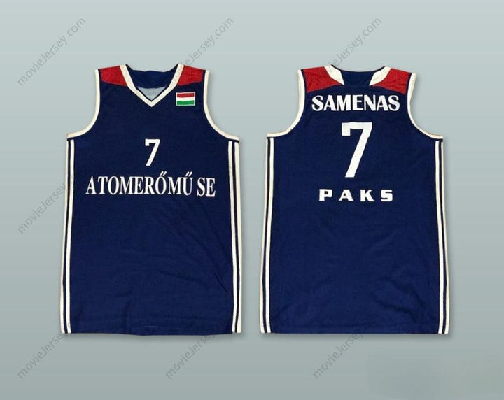 CUSTOM ANY Name Number SAMENAS 7 ATOMEROMU SE PAKS HUNGARY NAVY BLUE BASKETBALL JERSEY Top Stitched S-6XL