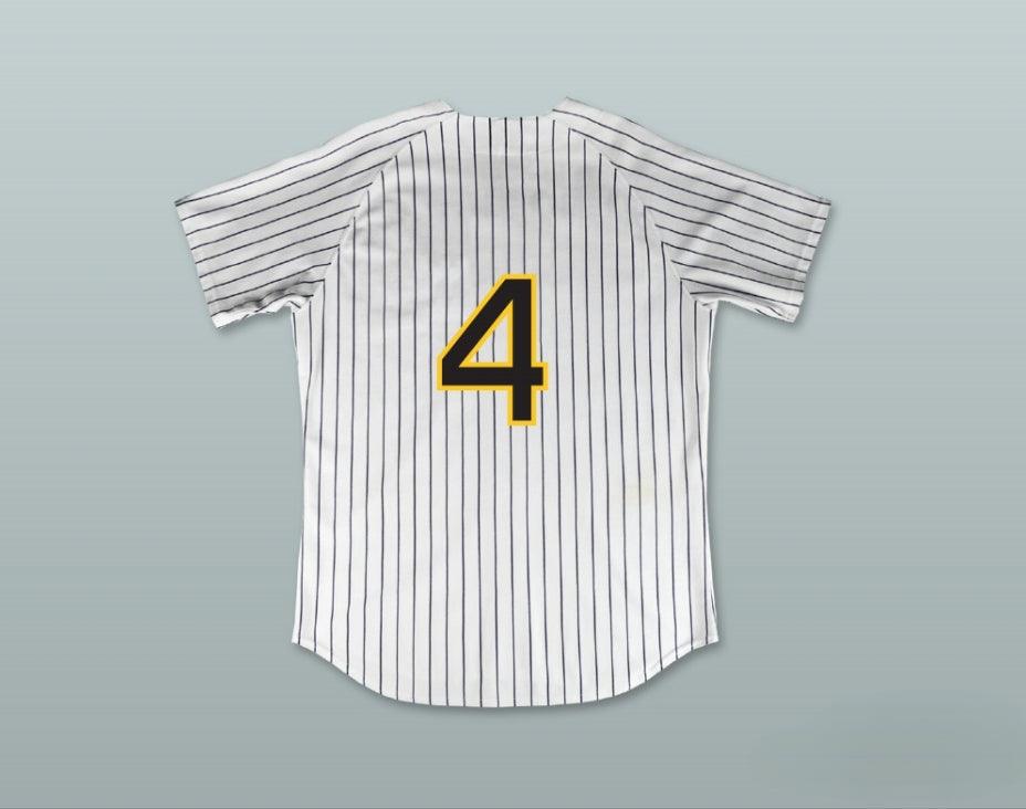 Custom Any Name Number HOG ELLIS 4 BUZZ WHITE PINSTRIPED BASEBALL JERSEY MAJOR LEAGUE: BACK TO THE MINORS Top Stitched S-6XL