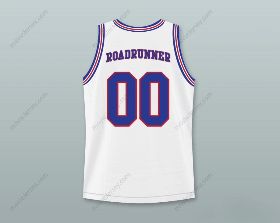 CUSTOM ANY Name Number SPACE JAM ROADRUNNER 00 TUNE SQUAD BASKETBALL JERSEY WITH ROADRUNNER PATCH Top Stitched S-6XL