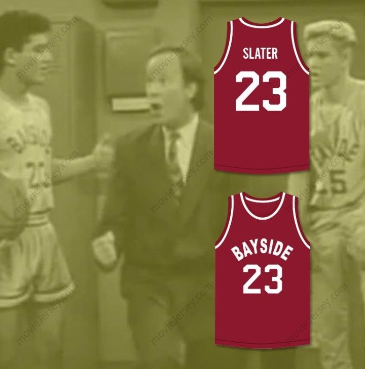 CUSTOM ANY Name Number SAVED BY THE BELL AC SLATER 23 BAYSIDE TIGERS BASKETBALL JERSEY AWAY Top Stitched S-6XL