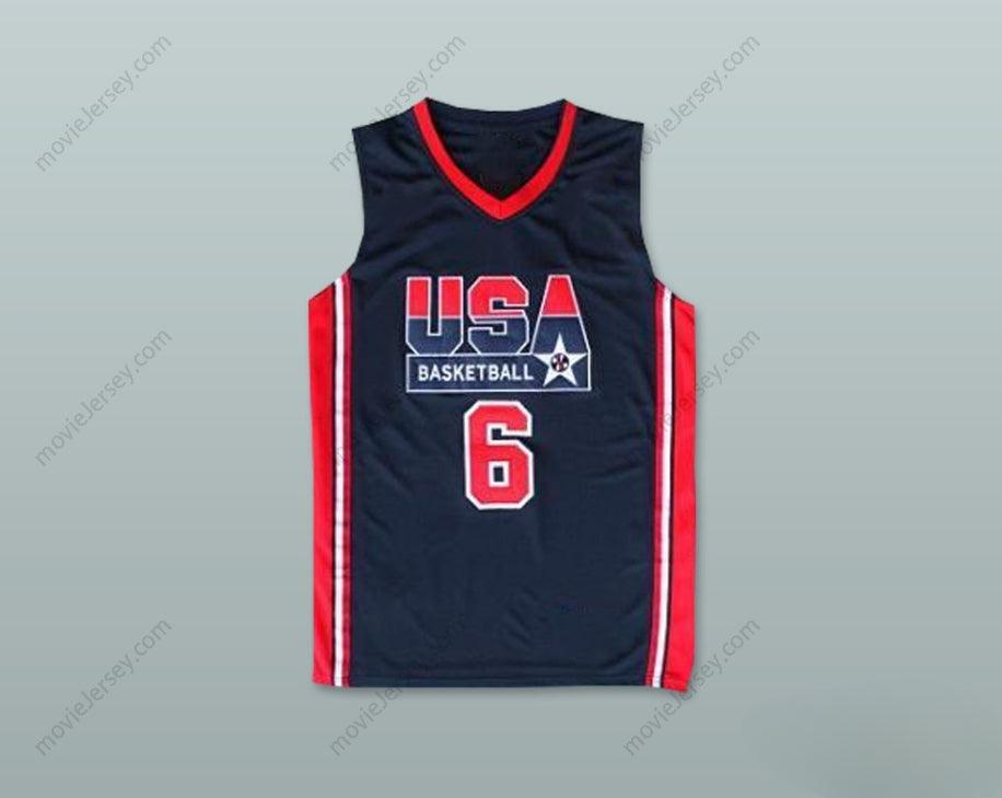 CUSTOM ANY Name Number PATRICK EWING 6 USA TEAM AWAY BASKETBALL JERSEY Top Stitched S-6XL