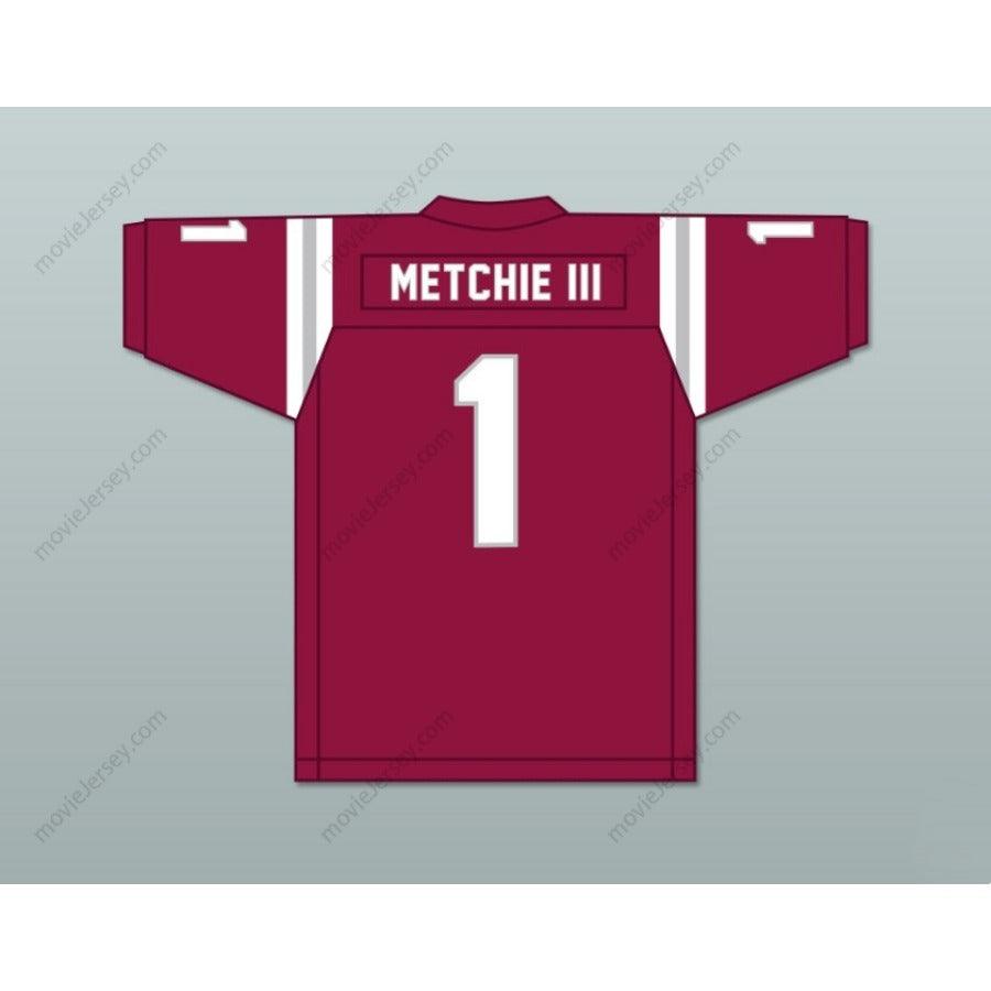 CUSTOM ANY Name MAROON JOHN METCHIE III 1 ST. JAMES SCHOOL SAINTS Football Jersey Top Stitched S-6XL