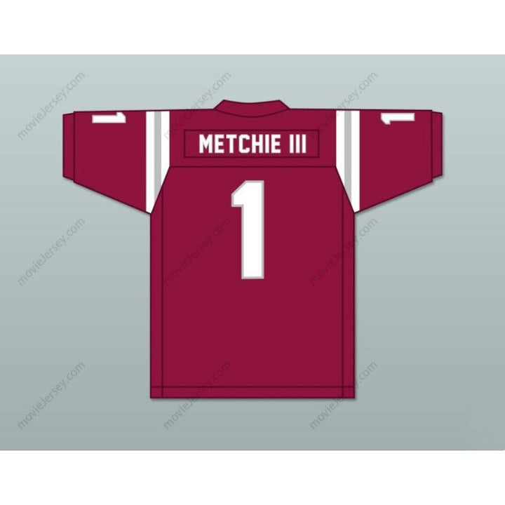 CUSTOM ANY Name MAROON JOHN METCHIE III 1 ST. JAMES SCHOOL SAINTS Football Jersey Top Stitched S-6XL