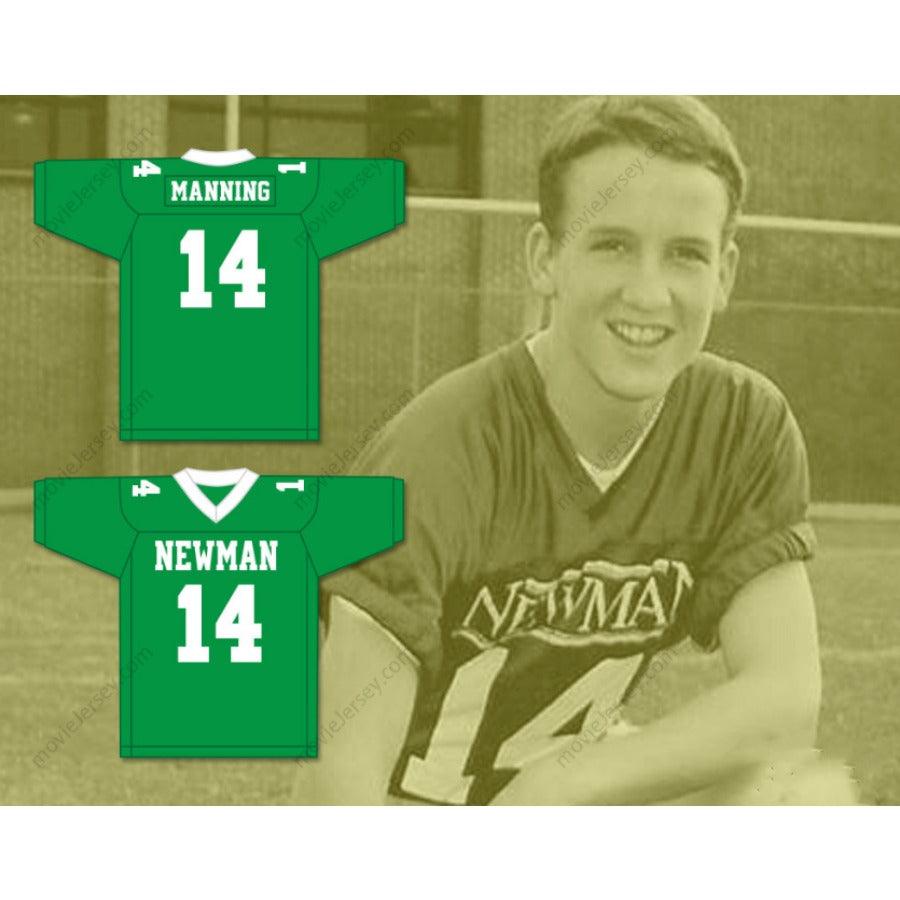 CUSTOM ELI MANNING 14 ISIDORE NEWMAN HIGH SCHOOL WHITE FOOTBALL JERSEY VERSION Top Stitched S-6XL