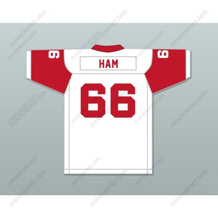 CUSTOM ANY Name Number JACK HAM 66 BISHOP MCCORT HIGH SCHOOL CRIMSON CRUSHERS Football Jersey Top Stitched S-6XL