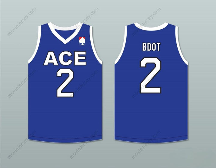 CUSTOM ANY Name Number BDOT 2 ACE FAMILY CHARITY BLUE BASKETBALL JERSEY Top Stitched S-6XL