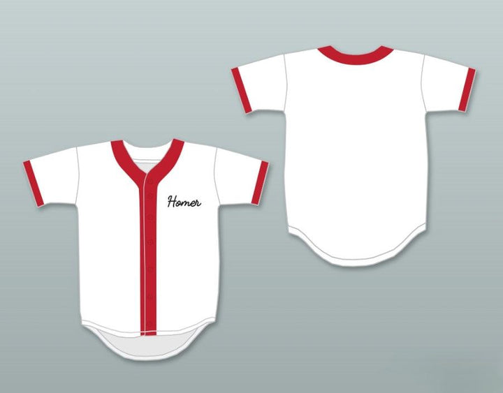 Custom Any Name Number HOMER SIMPSON  NUCLEAR POWER PLANT SOFTBALL TEAM BASEBALL JERSEY Top Stitched S-6XL