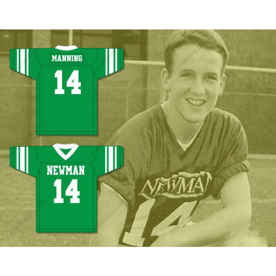 CUSTOM ELI MANNING 14 ISIDORE NEWMAN HIGH SCHOOL WHITE FOOTBALL JERSEY VERSION Top Stitched S-6XL