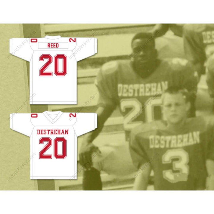 CUSTOM ANY Name Number ED REED 20 DESTREHAN HIGH SCHOOL FIGHTING WILDCATS FOOTBALL JERSEY Top Stitched S-6XL
