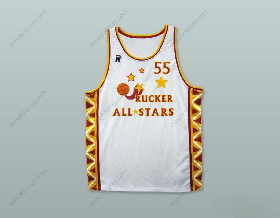 CUSTOM ANY Name Number 1996 HOT CHILE STYLE RUCKER ALL STARS 55 WHITE BASKETBALL JERSEY Top Stitched S-6XL