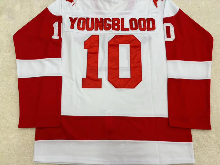 Custom Any Name Number DEAN YOUNGBLOOD HAMILTON MUSTANGS HOCKEY JERSEY YOUNGBLOOD MOVIE ROB LOWE Top Stitched S-6XL