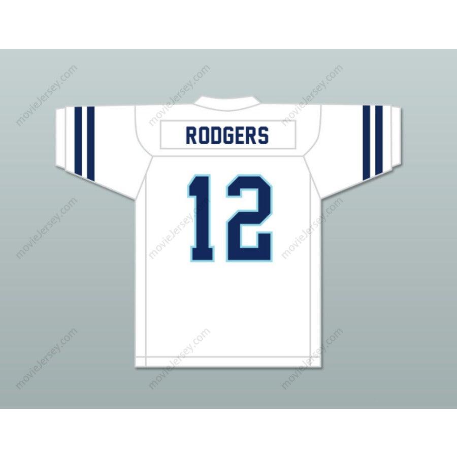 CUSTOM ANY Name Number AARON RODGERS 12 PLEASANT VALLEY HIGH SCHOOL VIKINGS WHITE FOOTBALL JERSEY Top Stitched S-6XL