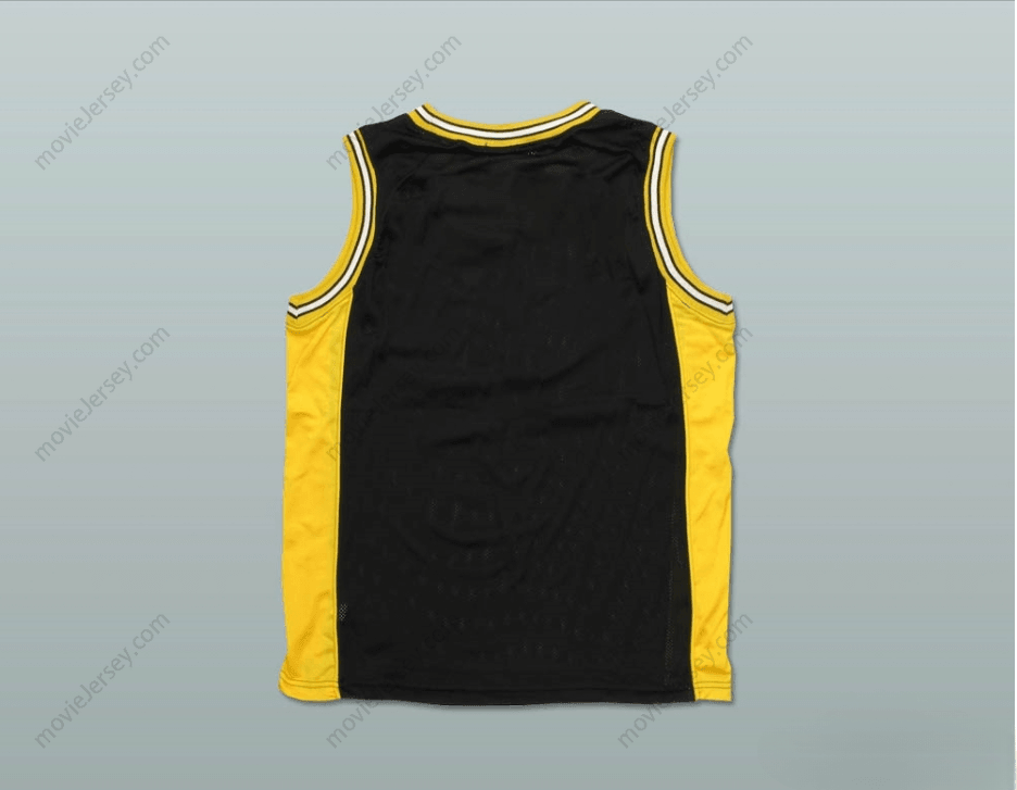 CUSTOM ANY Name Number PLAIN BASKETBALL JERSEY BLACK-YELLOW-WHITE Top Stitched S-6XL