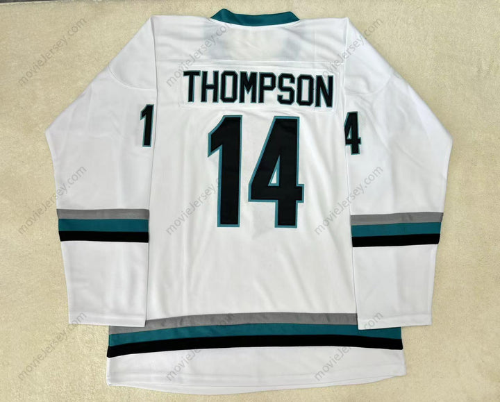Custom Any Name Number THE LANSING ICE WOLVES DEREK THOMPSON 14 MINOR LEAGUE HOCKEY JERSEY Stitched Top Stitched S-6XL