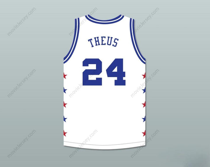 CUSTOM ANY Name Number REGGIE THEUS 24 MAGIC JOHNSON ALL STAR GAME WHITE BASKETBALL JERSEY 1986 MIDSUMMER NIGHT'S MAGIC CHARITY EVENT Top Stitched S-6XL