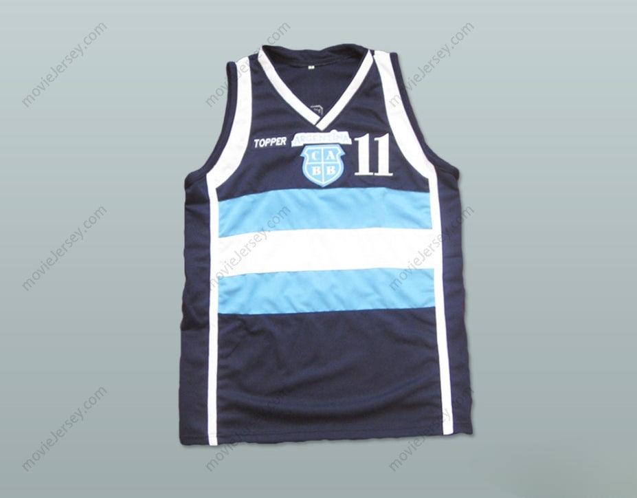 CUSTOM ANY Name Number LUIS SCOLA TOPPER ARGENTINA BASKETBALL JERSEY ALL SIZES Top Stitched S-6XL