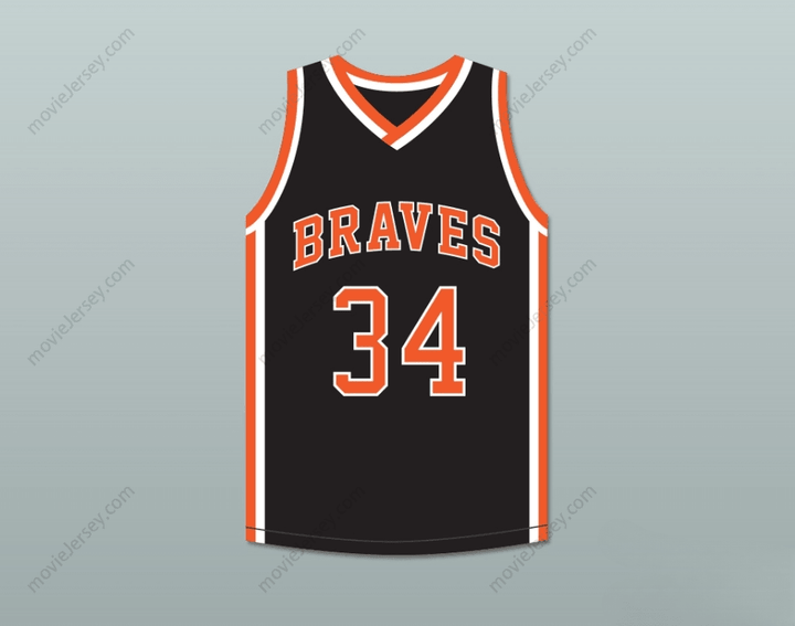 CUSTOM ANY Name Number OTTO PORTER JR. 34 SCOTT COUNTY CENTRAL HIGH SCHOOL BRAVES BLACK BASKETBALL JERSEY 1 Top Stitched S-6XL