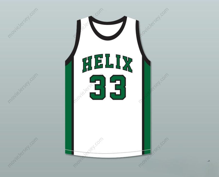 CUSTOM ANY Name Number BILL WALTON 33 HELIX HIGH SCHOOL SCOTTIES WHITE BASKETBALL JERSEY 2 Top Stitched S-6XL