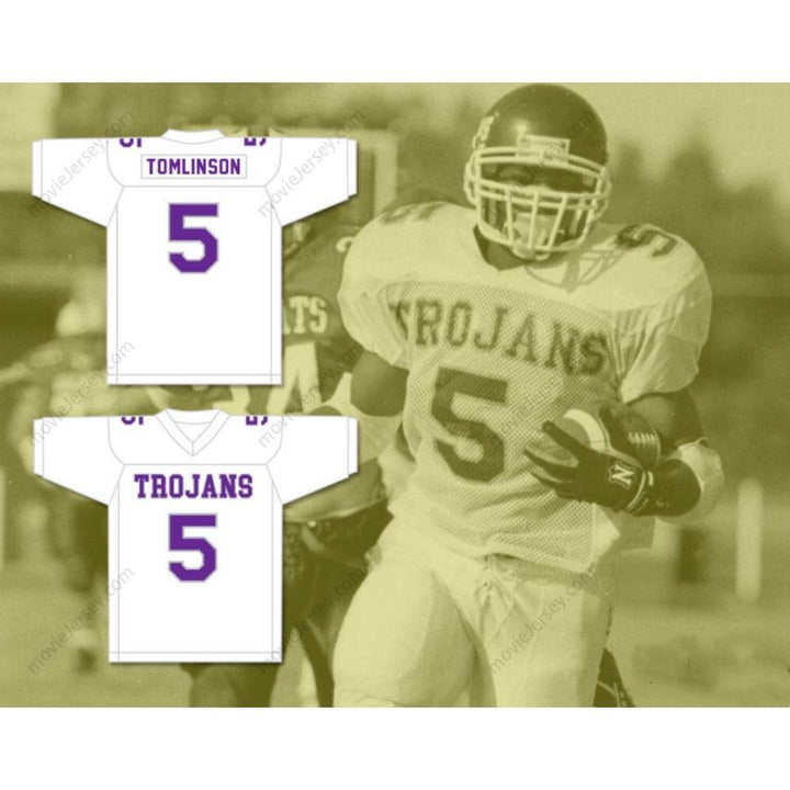 CUSTOM ANY Name Number LADAINIAN TOMLINSON 5 UNIVERSITY HIGH SCHOOL TROJANS Football Jersey Top Stitched S-6XL
