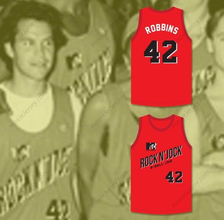 CUSTOM ANY Name Number BRIAN ROBBINS 42 BRICKLAYERS BASKETBALL JERSEY SECOND ANNUAL ROCK N' JOCK B-BALL JAM 1992 Top Stitched S-6XL