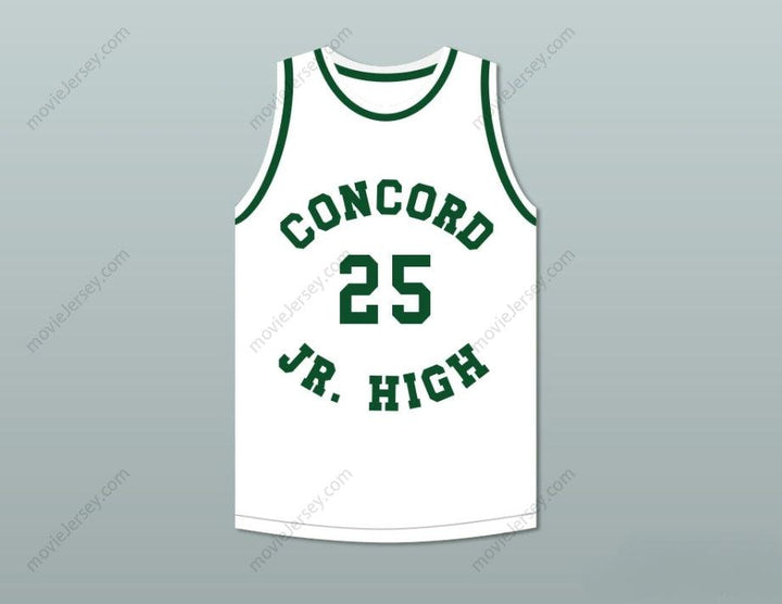 CUSTOM ANY Name Number SHAWN KEMP 25 CONCORD JUNIOR HIGH SCHOOL WHITE BASKETBALL JERSEY Top Stitched S-6XL