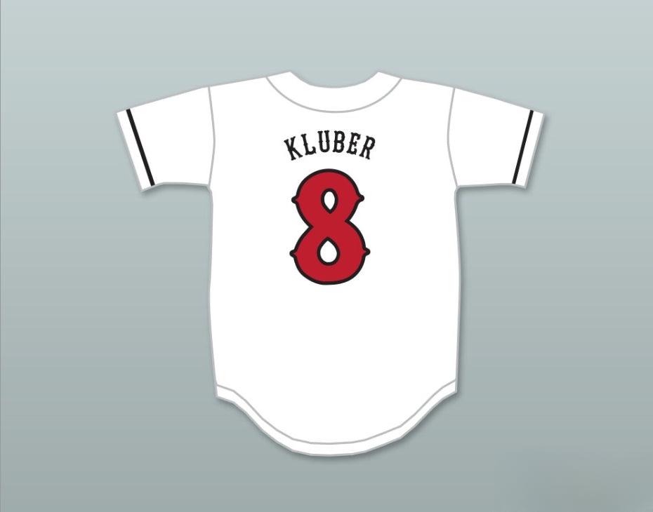 Custom Any Name Number COREY KLUBER 8  HIGH SCHOOL COWBOYS WHITE BASEBALL JERSEY 2 Top Stitched S-6XL