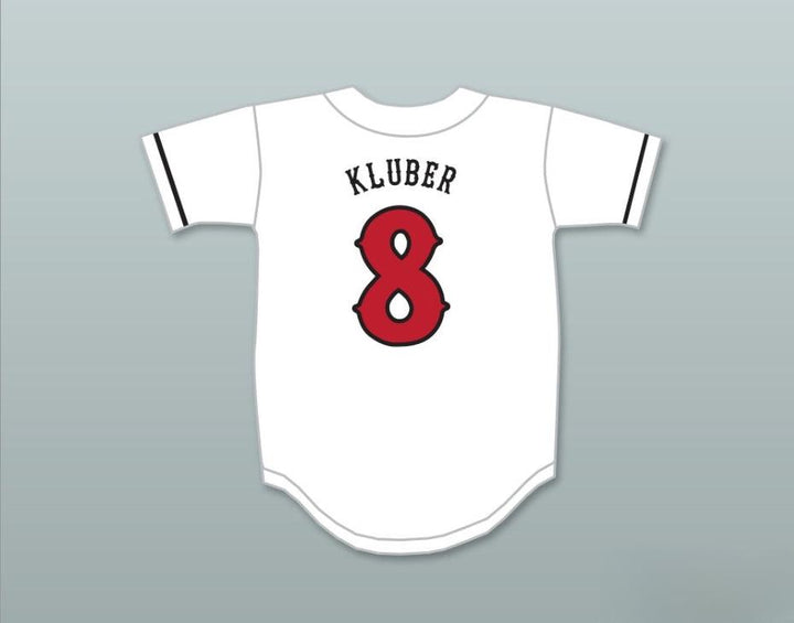 Custom Any Name Number COREY KLUBER 8  HIGH SCHOOL COWBOYS WHITE BASEBALL JERSEY 2 Top Stitched S-6XL
