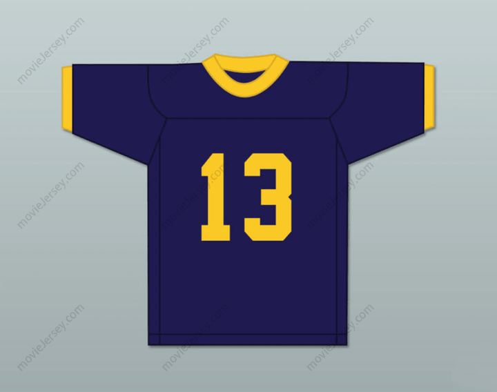CUSTOM ANY Name Number JOE MONTANA 13 RINGGOLD HIGH SCHOOL RAMS NAVY BLUE FOOTBALL JERSEY Top Stitched S-6XL