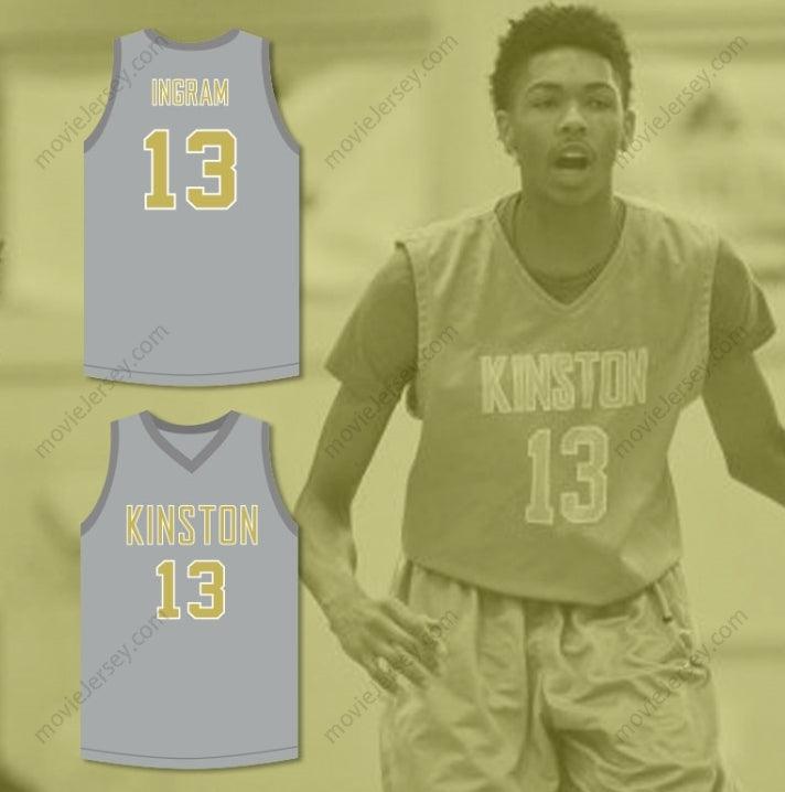 CUSTOM ANY Name Number BRANDON INGRAM 13 HIGH SCHOOL GRAY BASKETBALL JERSEY Top Stitched S-6XL