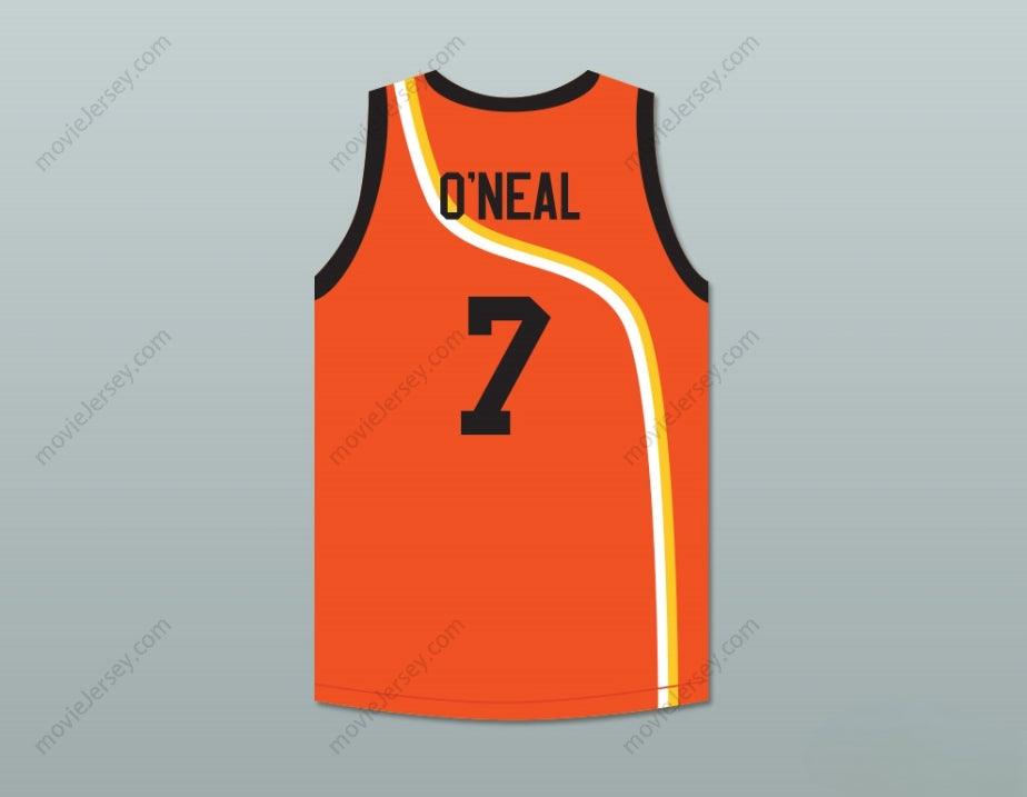 CUSTOM ANY Name Number JERMAINE O’NEAL 7 ROSWELL RAYGUNS ORANGE BASKETBALL JERSEY Top Stitched S-6XL