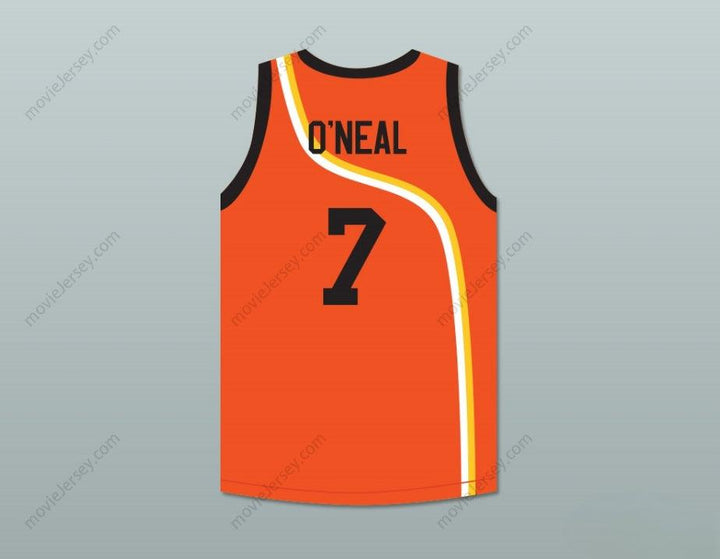 CUSTOM ANY Name Number JERMAINE O’NEAL 7 ROSWELL RAYGUNS ORANGE BASKETBALL JERSEY Top Stitched S-6XL